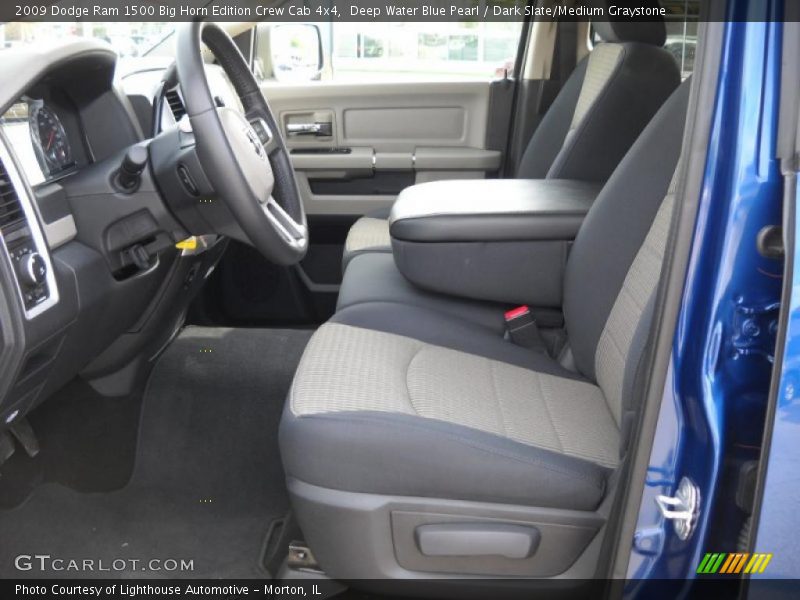 Deep Water Blue Pearl / Dark Slate/Medium Graystone 2009 Dodge Ram 1500 Big Horn Edition Crew Cab 4x4