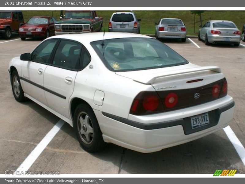 White / Medium Gray 2001 Chevrolet Impala LS