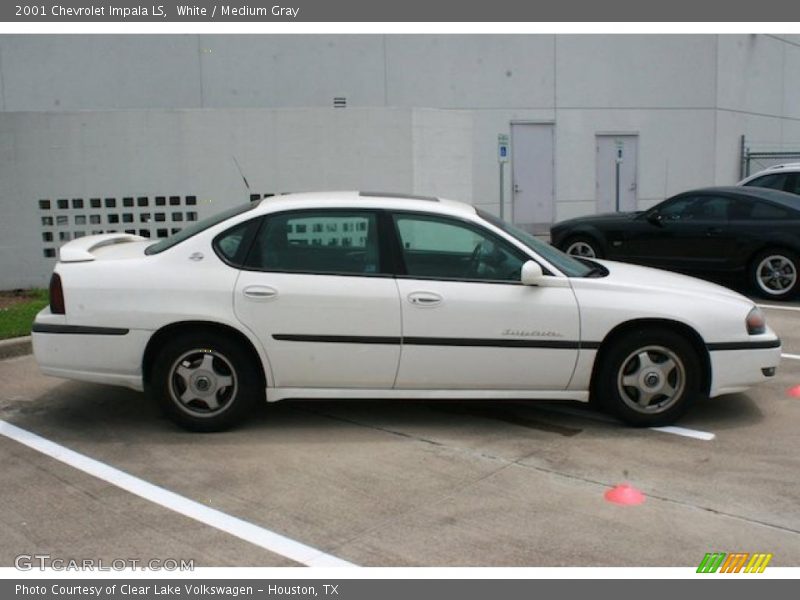 White / Medium Gray 2001 Chevrolet Impala LS