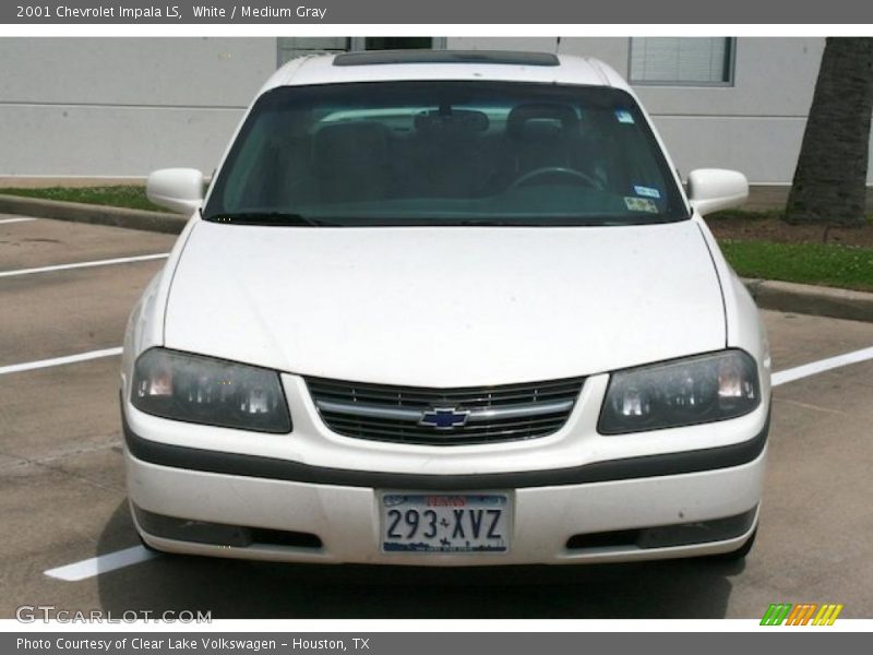 White / Medium Gray 2001 Chevrolet Impala LS