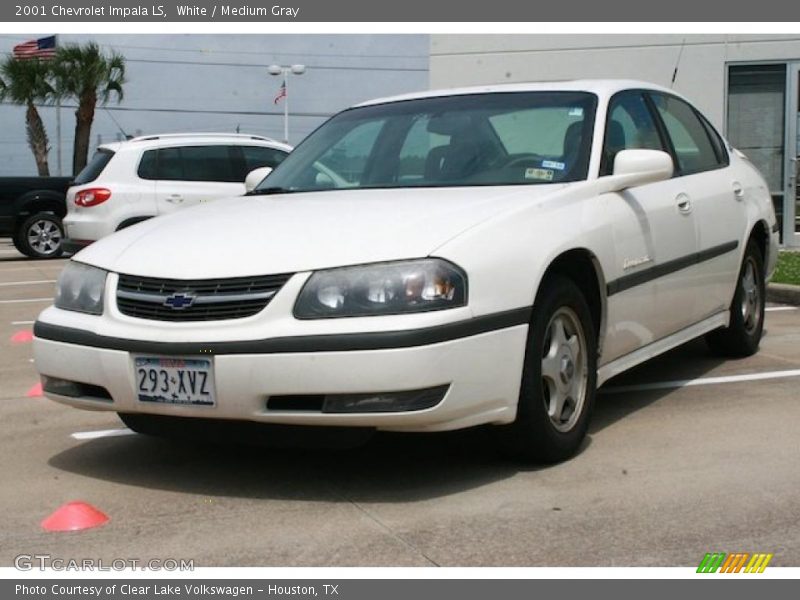 White / Medium Gray 2001 Chevrolet Impala LS
