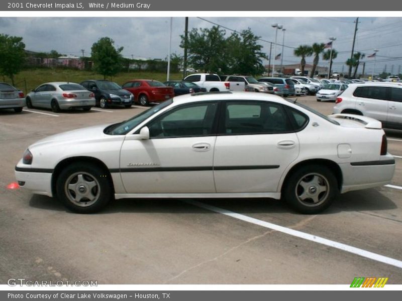 White / Medium Gray 2001 Chevrolet Impala LS