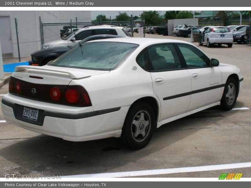 White / Medium Gray 2001 Chevrolet Impala LS