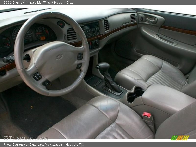 White / Medium Gray 2001 Chevrolet Impala LS