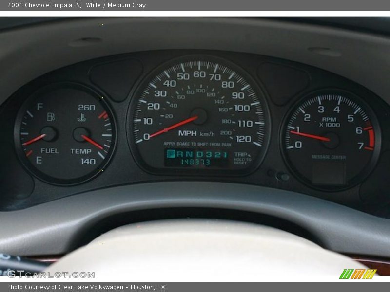 White / Medium Gray 2001 Chevrolet Impala LS