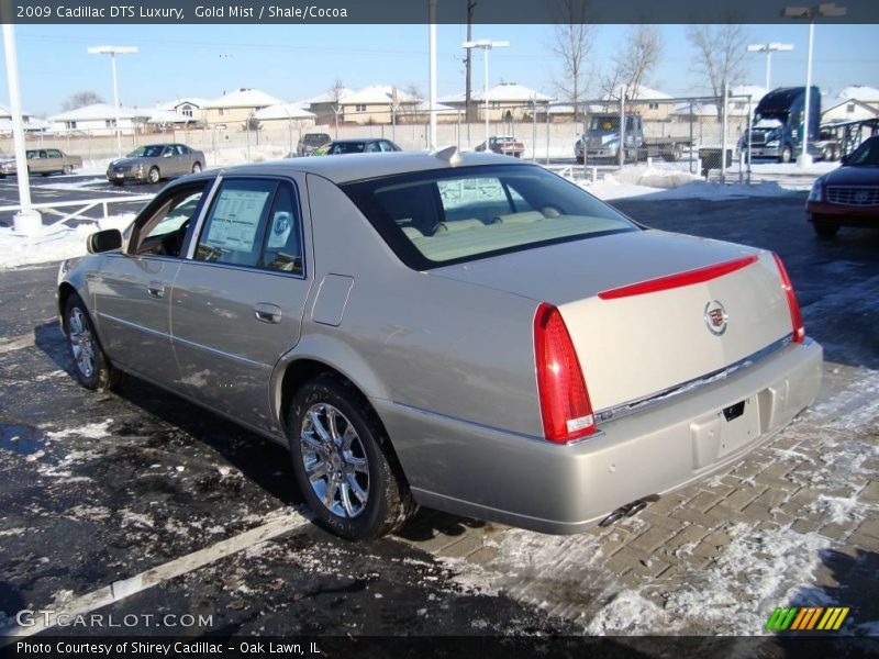 Gold Mist / Shale/Cocoa 2009 Cadillac DTS Luxury