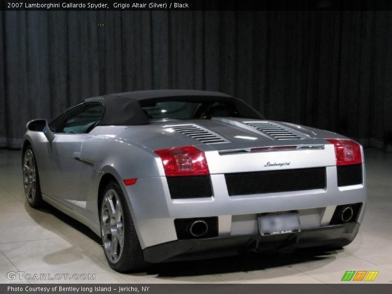 Grigio Altair (Silver) / Black 2007 Lamborghini Gallardo Spyder