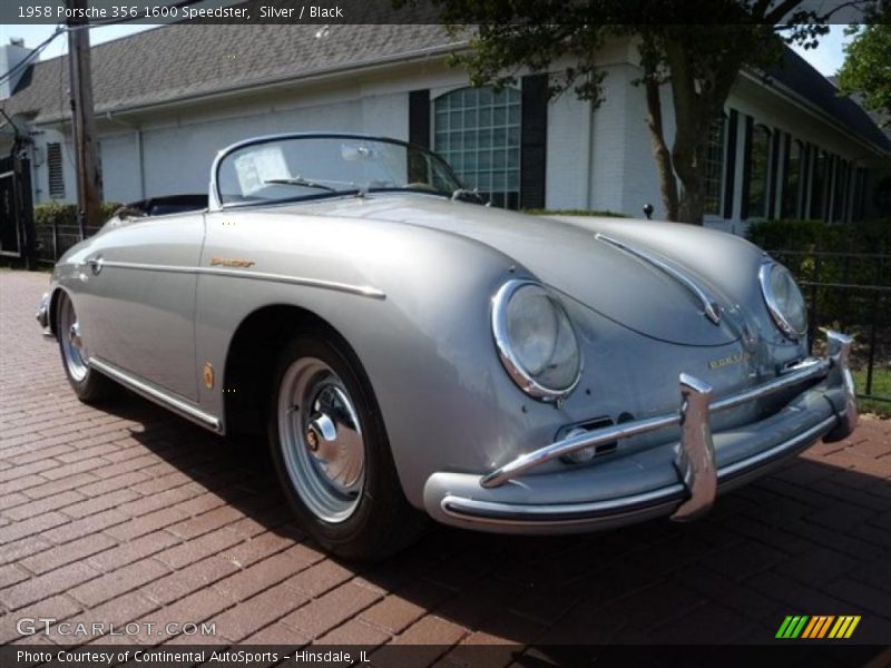 Silver / Black 1958 Porsche 356 1600 Speedster