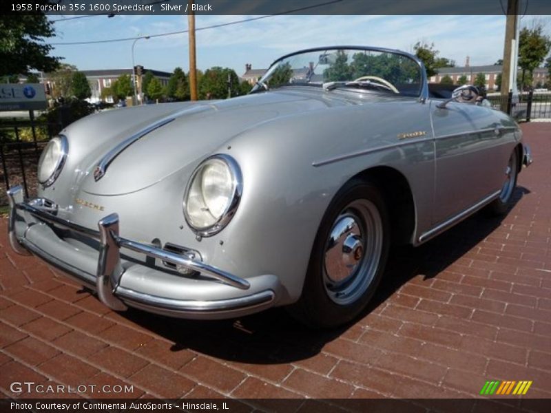 Silver / Black 1958 Porsche 356 1600 Speedster