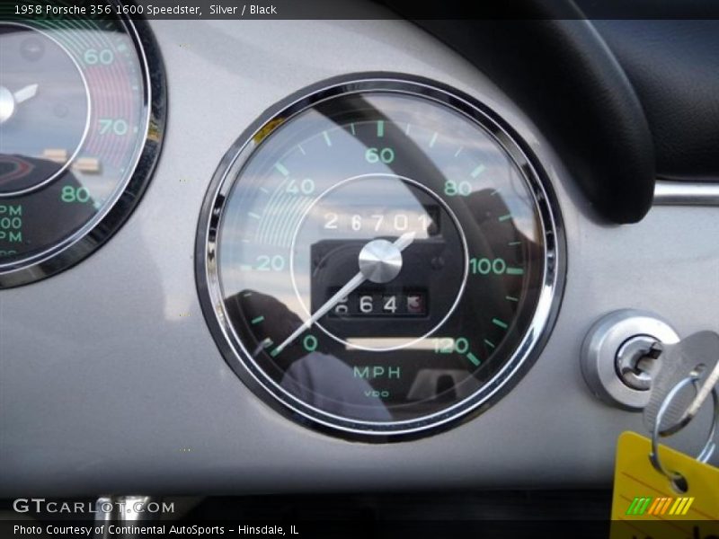 Silver / Black 1958 Porsche 356 1600 Speedster