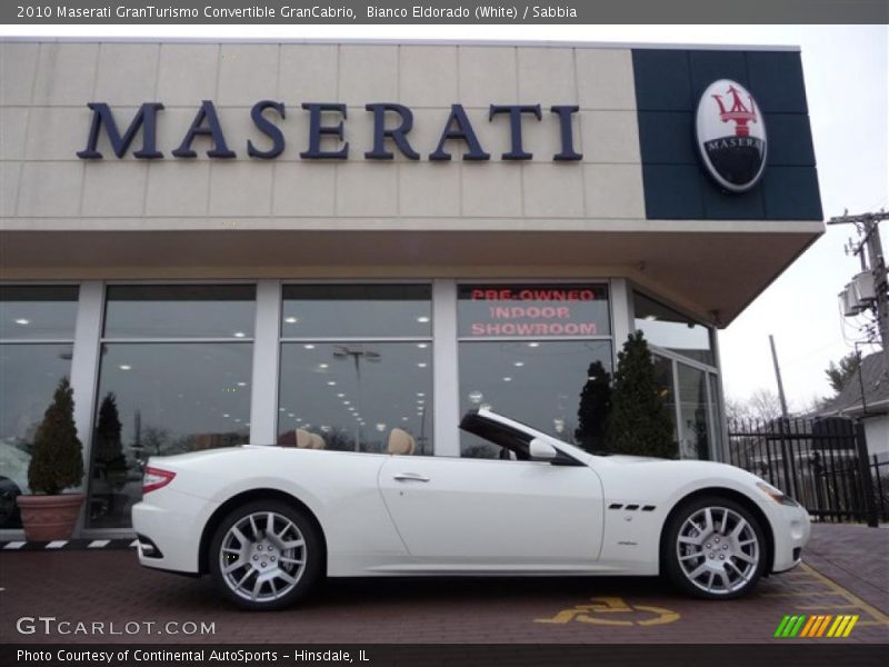 Bianco Eldorado (White) / Sabbia 2010 Maserati GranTurismo Convertible GranCabrio