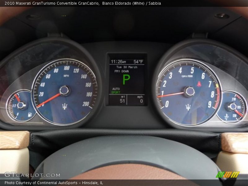 Bianco Eldorado (White) / Sabbia 2010 Maserati GranTurismo Convertible GranCabrio