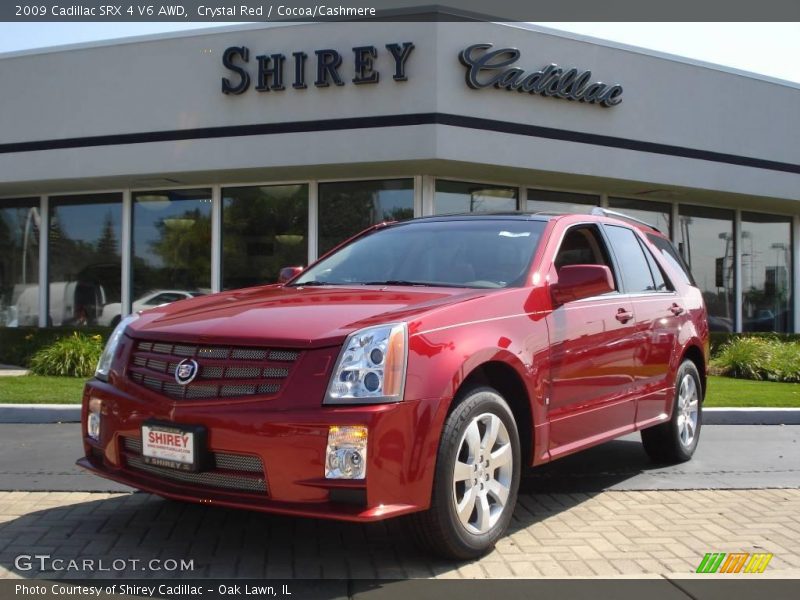Crystal Red / Cocoa/Cashmere 2009 Cadillac SRX 4 V6 AWD