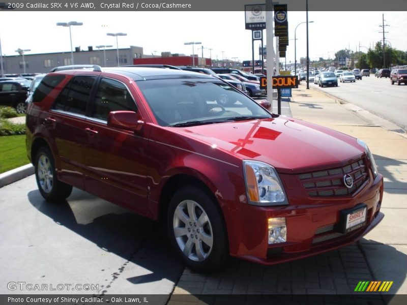 Crystal Red / Cocoa/Cashmere 2009 Cadillac SRX 4 V6 AWD