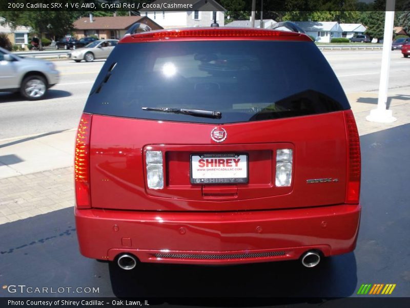 Crystal Red / Cocoa/Cashmere 2009 Cadillac SRX 4 V6 AWD