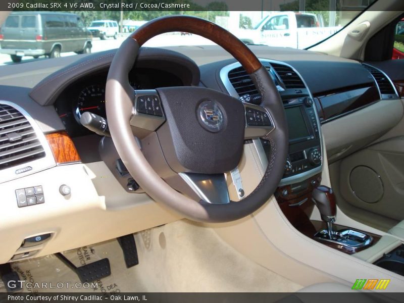 Crystal Red / Cocoa/Cashmere 2009 Cadillac SRX 4 V6 AWD
