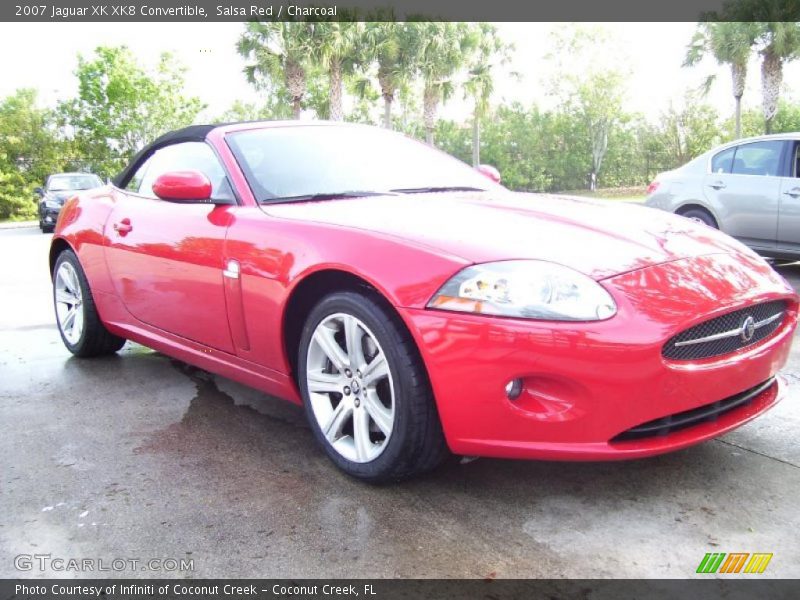 Salsa Red / Charcoal 2007 Jaguar XK XK8 Convertible
