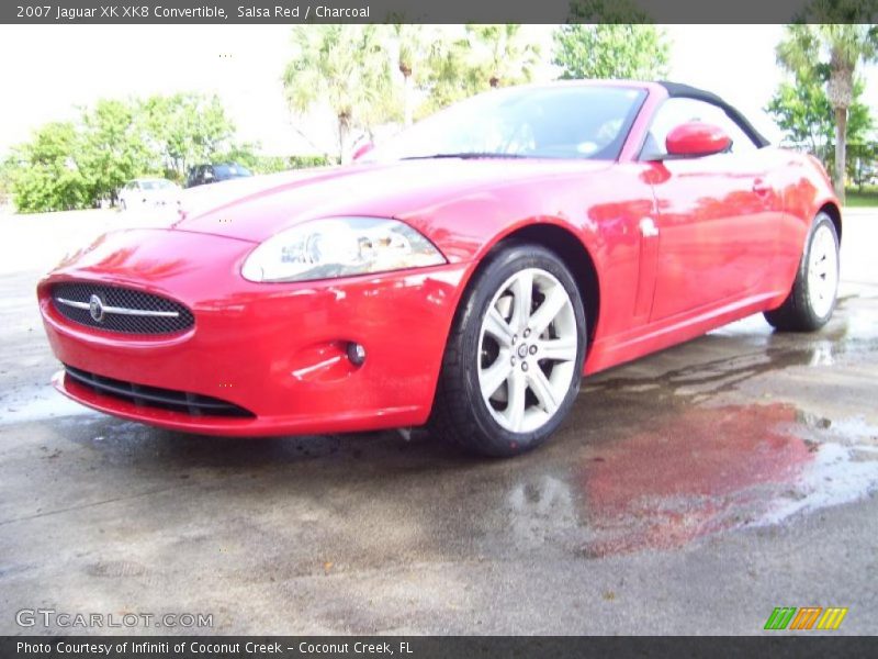 Salsa Red / Charcoal 2007 Jaguar XK XK8 Convertible