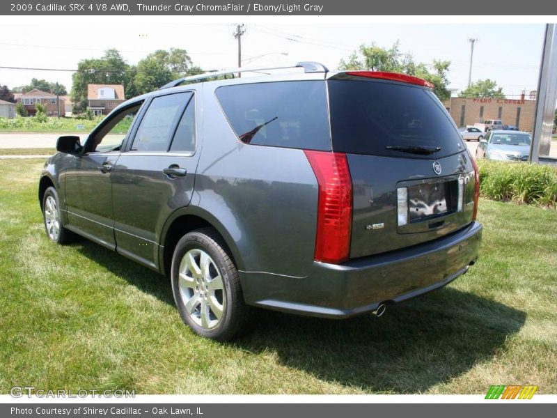 Thunder Gray ChromaFlair / Ebony/Light Gray 2009 Cadillac SRX 4 V8 AWD