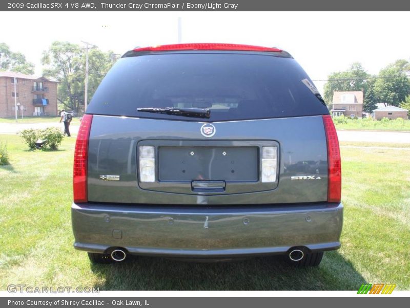 Thunder Gray ChromaFlair / Ebony/Light Gray 2009 Cadillac SRX 4 V8 AWD