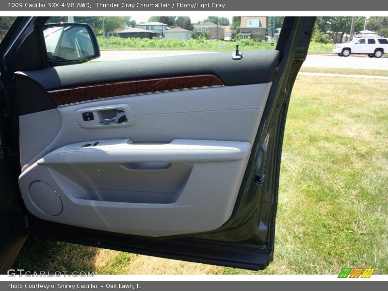 Thunder Gray ChromaFlair / Ebony/Light Gray 2009 Cadillac SRX 4 V8 AWD