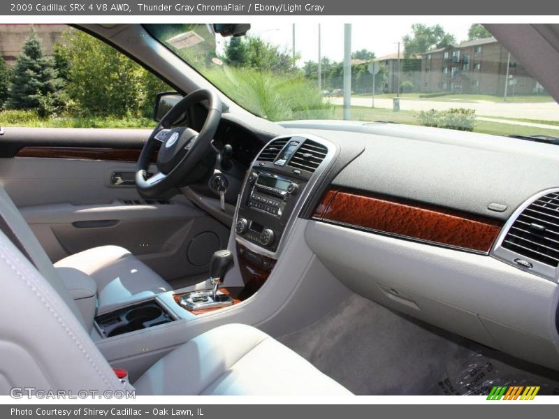 Thunder Gray ChromaFlair / Ebony/Light Gray 2009 Cadillac SRX 4 V8 AWD
