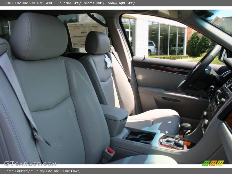 Thunder Gray ChromaFlair / Ebony/Light Gray 2009 Cadillac SRX 4 V8 AWD