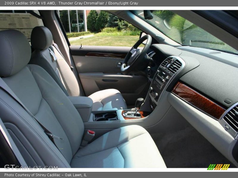 Thunder Gray ChromaFlair / Ebony/Light Gray 2009 Cadillac SRX 4 V8 AWD