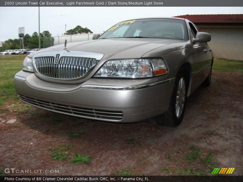 Light Parchment Gold / Dark Stone/Medium Light Stone 2003 Lincoln Town Car Executive