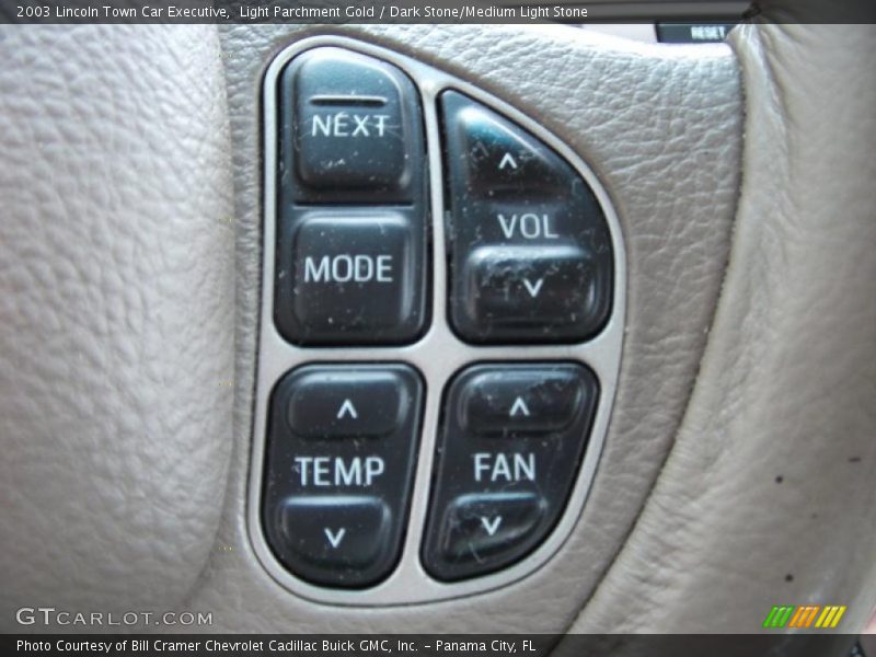 Light Parchment Gold / Dark Stone/Medium Light Stone 2003 Lincoln Town Car Executive