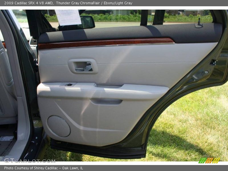 Thunder Gray ChromaFlair / Ebony/Light Gray 2009 Cadillac SRX 4 V8 AWD