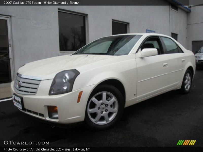 White Diamond / Ebony 2007 Cadillac CTS Sedan