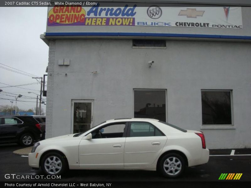 White Diamond / Ebony 2007 Cadillac CTS Sedan