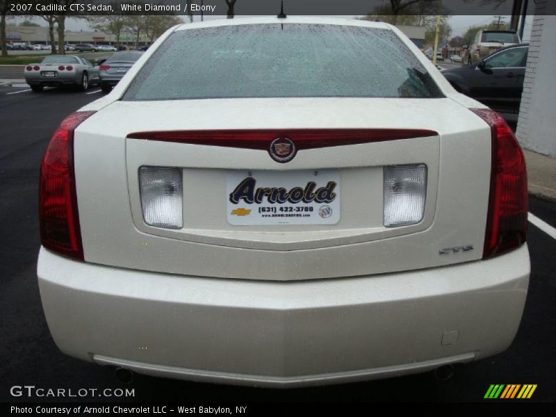 White Diamond / Ebony 2007 Cadillac CTS Sedan