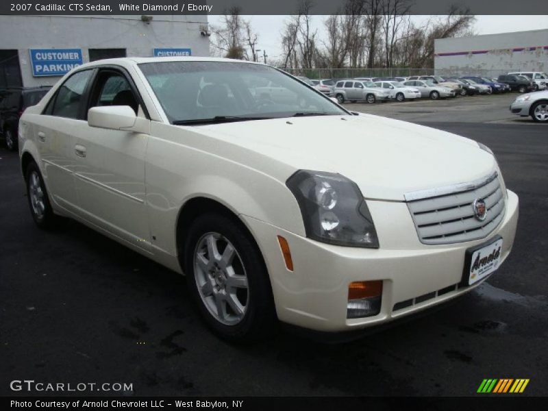 White Diamond / Ebony 2007 Cadillac CTS Sedan