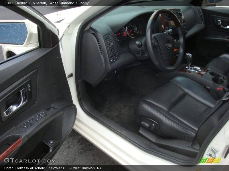 White Diamond / Ebony 2007 Cadillac CTS Sedan