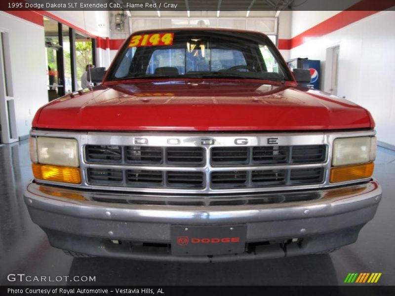 Flame Red / Gray 1995 Dodge Dakota SLT Extended Cab