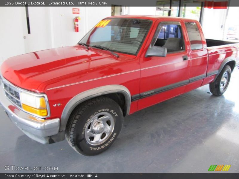 Flame Red / Gray 1995 Dodge Dakota SLT Extended Cab