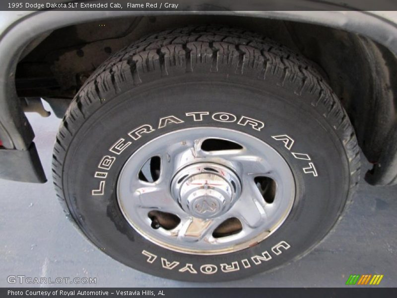 Flame Red / Gray 1995 Dodge Dakota SLT Extended Cab