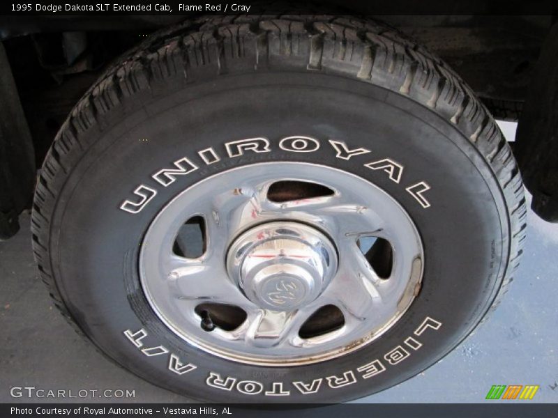 Flame Red / Gray 1995 Dodge Dakota SLT Extended Cab