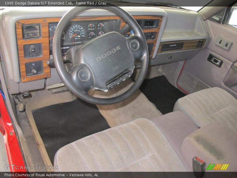 Flame Red / Gray 1995 Dodge Dakota SLT Extended Cab