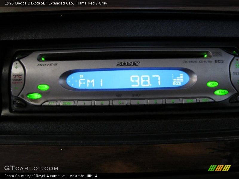 Flame Red / Gray 1995 Dodge Dakota SLT Extended Cab