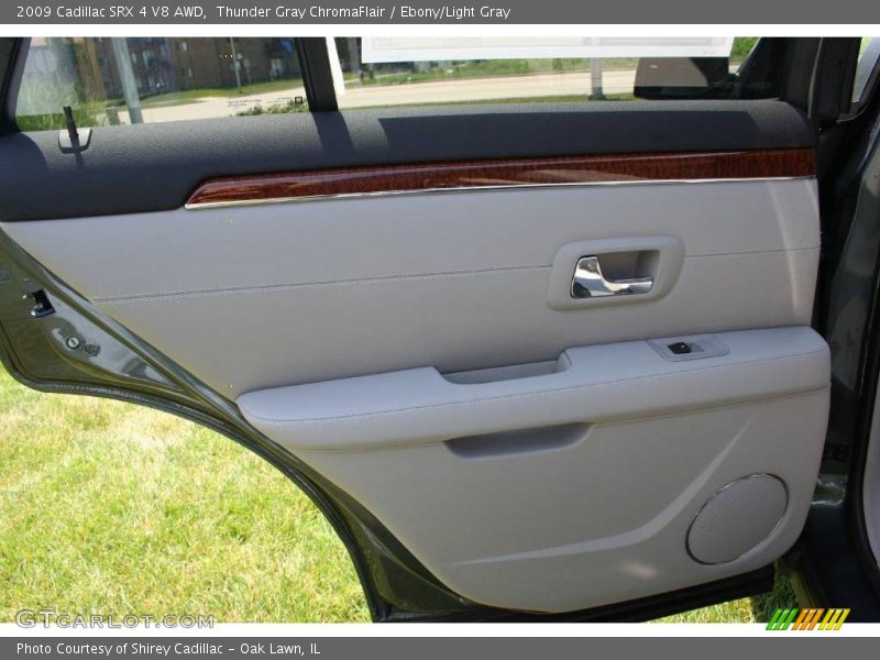 Thunder Gray ChromaFlair / Ebony/Light Gray 2009 Cadillac SRX 4 V8 AWD