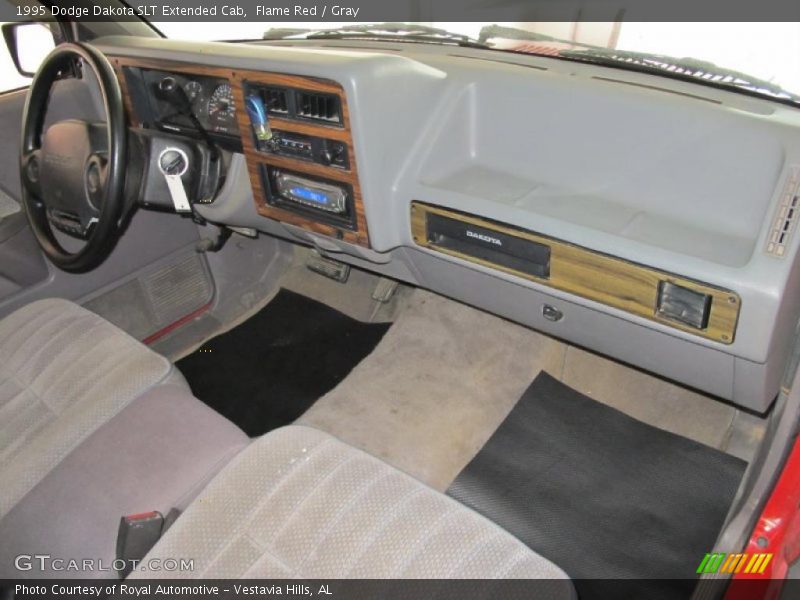 Flame Red / Gray 1995 Dodge Dakota SLT Extended Cab