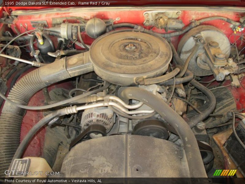Flame Red / Gray 1995 Dodge Dakota SLT Extended Cab