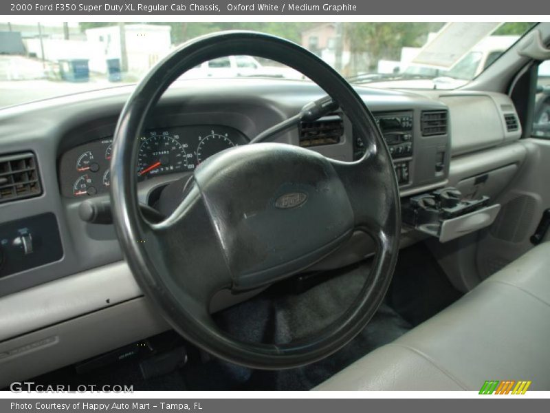 Oxford White / Medium Graphite 2000 Ford F350 Super Duty XL Regular Cab Chassis