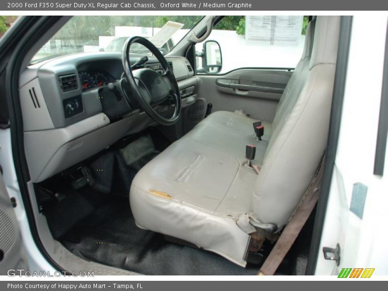 Oxford White / Medium Graphite 2000 Ford F350 Super Duty XL Regular Cab Chassis