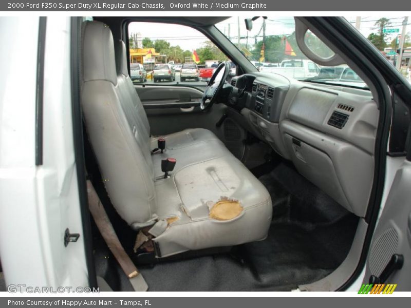 Oxford White / Medium Graphite 2000 Ford F350 Super Duty XL Regular Cab Chassis
