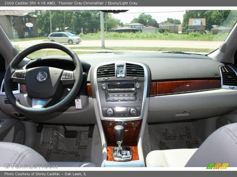 Thunder Gray ChromaFlair / Ebony/Light Gray 2009 Cadillac SRX 4 V8 AWD