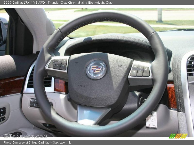 Thunder Gray ChromaFlair / Ebony/Light Gray 2009 Cadillac SRX 4 V8 AWD